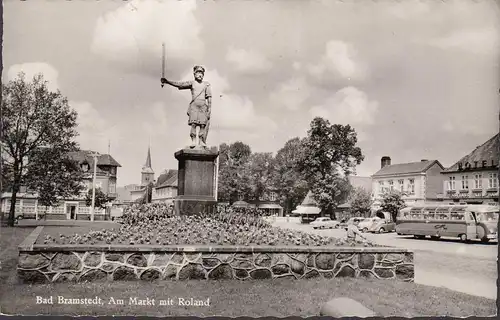 Bad Bramstedt, Am Markt mit Roland, gelaufen 1959