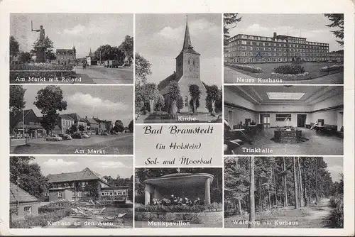 Bad Bramstedt, marché, Roland, fontaine, Kurhaus, Salle de thé, couru en 1957