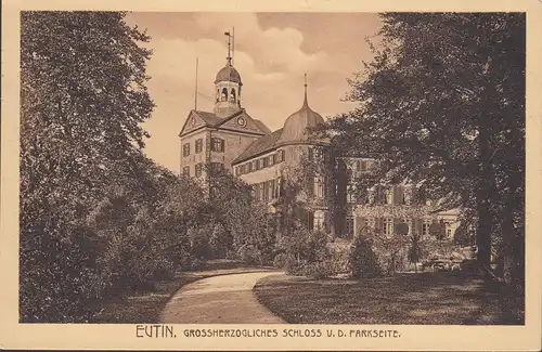 Eutin, Grossherzogliches Schloß, Parkseite, gelaufen 1915