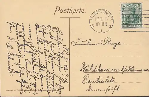 Eutin, Grossherzogliches Schloß, Parkseite, gelaufen 1915