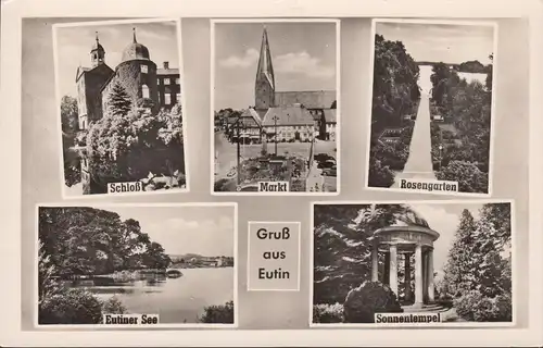 Eutin, Schloß, Markt, Rosengarten, Sonnentempel, gelaufen 1957