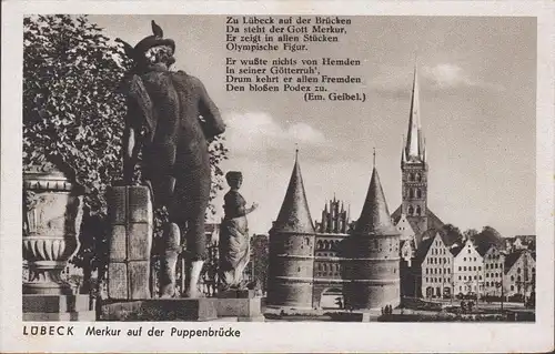 Lübeck, Merkur auf der Puppenbrücke, ungelaufen