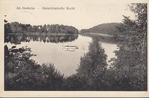 Alt-Draheim, Heinrichsdorfer Bucht, Ruderboot, Hotel zur Starostenburg, gelaufen 1928