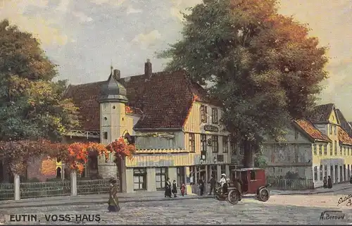 Eutin, la maison Voss, carte de Tuck, inachevée