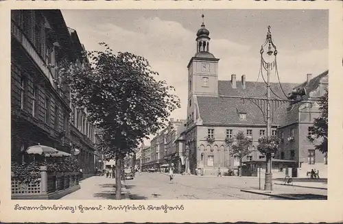 Brandenburg/ Havel, Markt und Rathaus, Feldpost, gelaufen 1941
