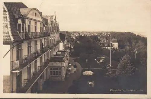 Grömitz, Hotel- Gebäudeansicht, gelaufen 1944