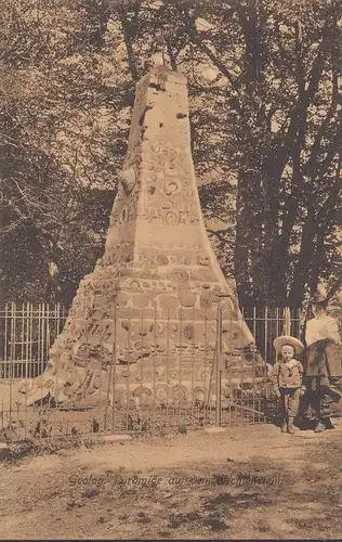 Reutlingen, Geologische Pyramide auf dem Lichtenstein, Forsthaus, ungelaufen- datiert 1912