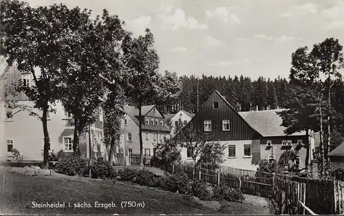 Steinheidel, Häuseransichten, gelaufen 1938