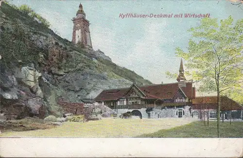 Kyffhäuser mit Wirtschaft, gelaufen 1908