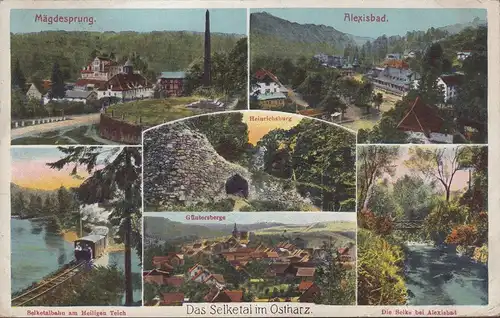 Selketal, Mägdesprung, Alexisbad, Selketalbahn, Burg, gelaufen 1926