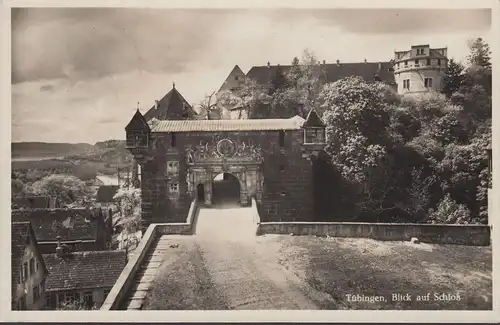 Tübingen, Blick auf Schloß, gelaufen 1931