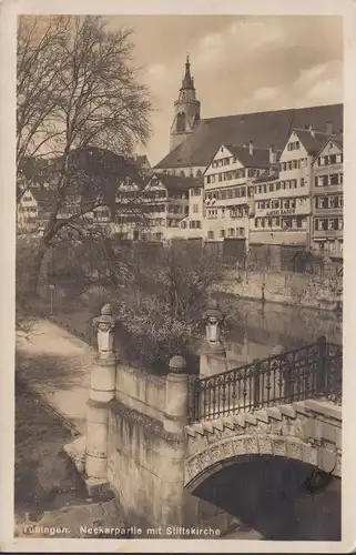 Tübingen, Stiftskirche, Geschäft A. Bader, Bürstenwaren, Haarschmuck, ungelaufen