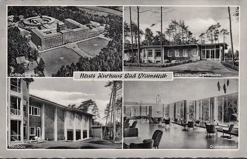 Bad Bramstedt, Neue Kurhaus, Salon des femmes, Vue aérienne, Nouvelle construction, couru 1962
