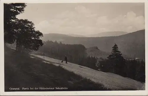 Hahnenklee, Granetal, Partie bei der Hildesheimer Schutzhütte, gelaufen 1936