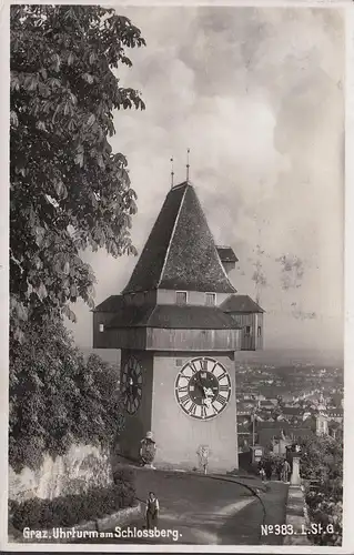 Graz, tour de l'horloge au château, couru en 1941
