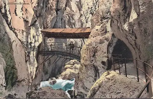 Garmisch, Höllentalklamm, Brücke, ungelaufen