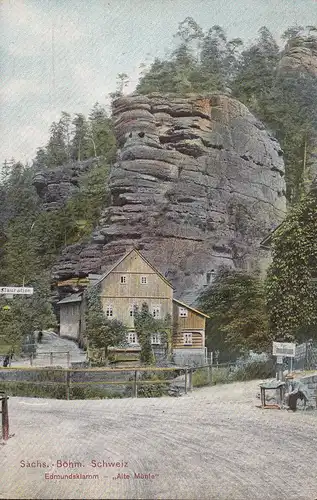 Edmundsklamm, Alte Mühle, gelaufen 1913