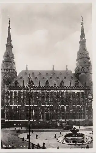 Bad Aachen, hôtel de ville, fontaine, non-franchis- date 1938