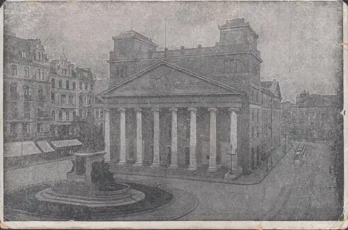 Aachen, Stadttheater, Feldpostkarte, Verpflegungsstelle Hauptbahnhof, gelaufen 1918