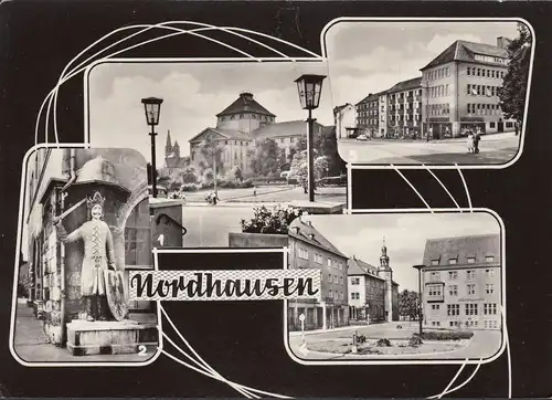 Nordhausen, Theater, Rautenstraße, Lutherplatz, ungelaufen- datiert 1966