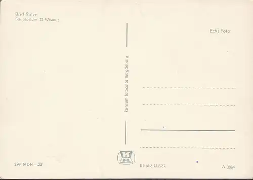 Bad Sulza, Sanatorium IG Wismut, ungelaufen