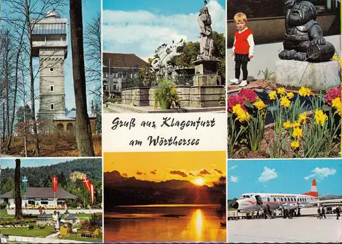 Klagenfurt a. Wörthersee, Sternwarte, Aussichtsturm, Flughafen, gelaufen 1972