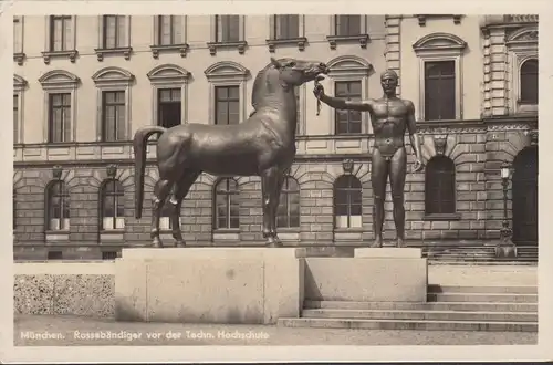 München, Rossebändiger, Technische Universität, Mi.Nr.DR. 541, Doppelstempel, gelaufen 1934