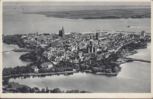Stralsund, Fliegeraufnahme, gelaufen 1935
