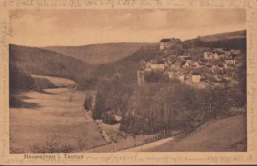 Neuweilnau, vue de la ville, couru en 1921