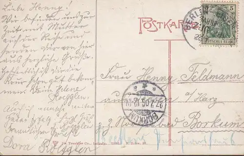 Böhmische Schweiz, Partie am Prebischtor, Bahnpost, gelaufen 1906