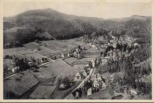 AK Blick vom Oybin nach Hochwald und Hayn, gelaufen 1935