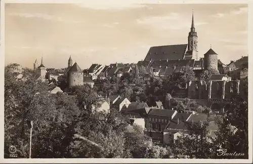 Bautzen, Stadtansicht, Kirche, gelaufen 1937