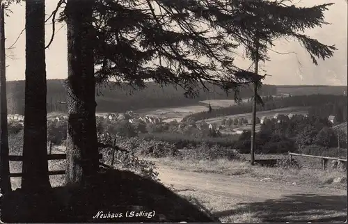 AK Neuhaus im Solling, Panoramaansicht, gelaufen 1937