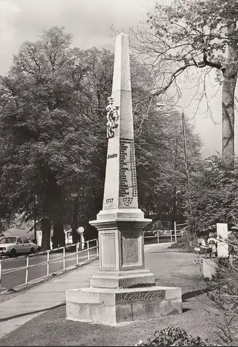 AK Annaberg-Buchholz, Distanzsäule am Wolkensteiner Tor, ungelaufen