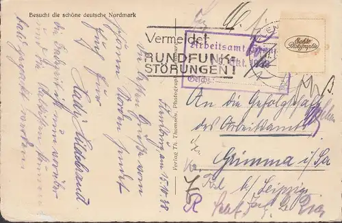 AK Glücksburg, Strandleben, Strandkörbe, HK- Beflaggung, gelaufen 1938