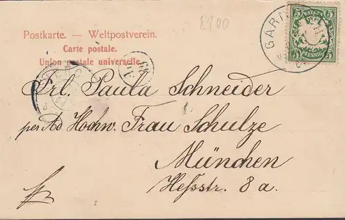 Garmisch, Höllentalklamm, gelaufen 1904