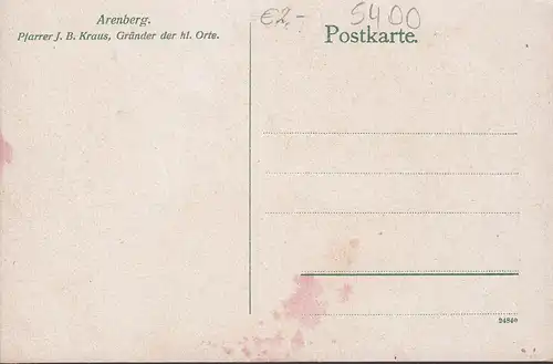 Koblence-Arenberg, le pasteur J.B. Kraus, incurable