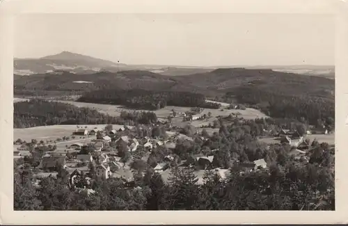 AK Lückendorf, Panoramaansicht, gelaufen 1955