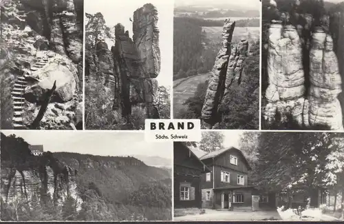 AK Brand, Schsische Schweiz, Mehrbild, gelaufen 1973