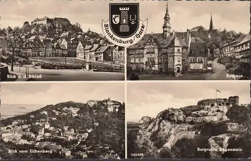 AK Blankenburg, Château, Hôtel de ville, ruines du châteaux, non-fréquente