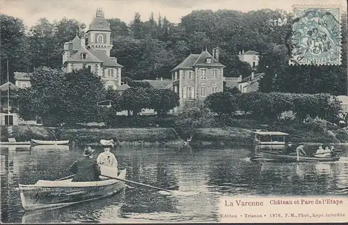 CPA La Varenne, Chateau et Parc de I' Etape circulé  1904
