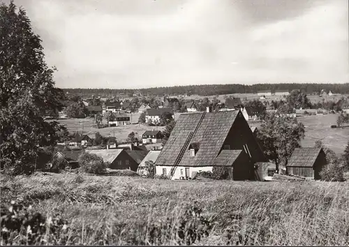 AK Zinnwald-Georgenfeld, vue de la ville, incurvée