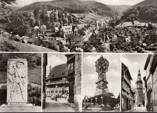 AK Stolberg, Denkmal, Rathaus, Josephskreuz, Marktturm, gelaufen 1976