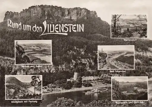 AK Rund um den Lilienstein, Waltersdorf, Königstein, ungelaufen