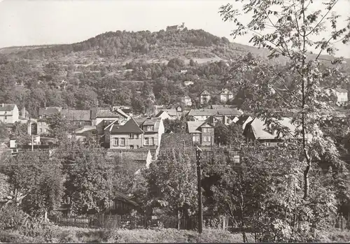 AK Bad Blankenburg, Stadtansicht, Burgruine Greifenstein gelaufen 1980