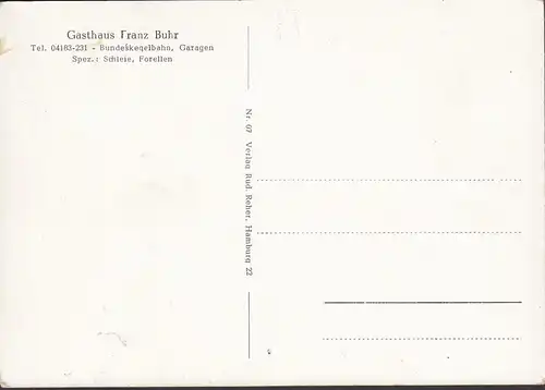 AK Jesteburg, Gasthaus Fuchsbau, Auberge Buhr, Badanstalt, Hünengrab, inachevé