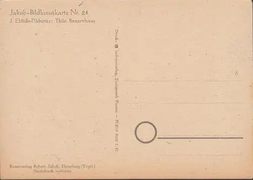 AK J. Ehlich-Däberitz, Bauernhaus, ungelaufen