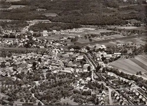 AK Oberlauchringen, Fliegeraufnahme, gelaufen 1968