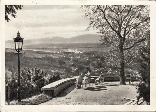 AK Badenweiler, Blick auf die Vogesen, gelaufen 1959