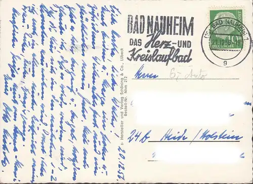 AK Bad Nauheim, William Kerckhoff Institut d'études cardiaques, a couru en 1956